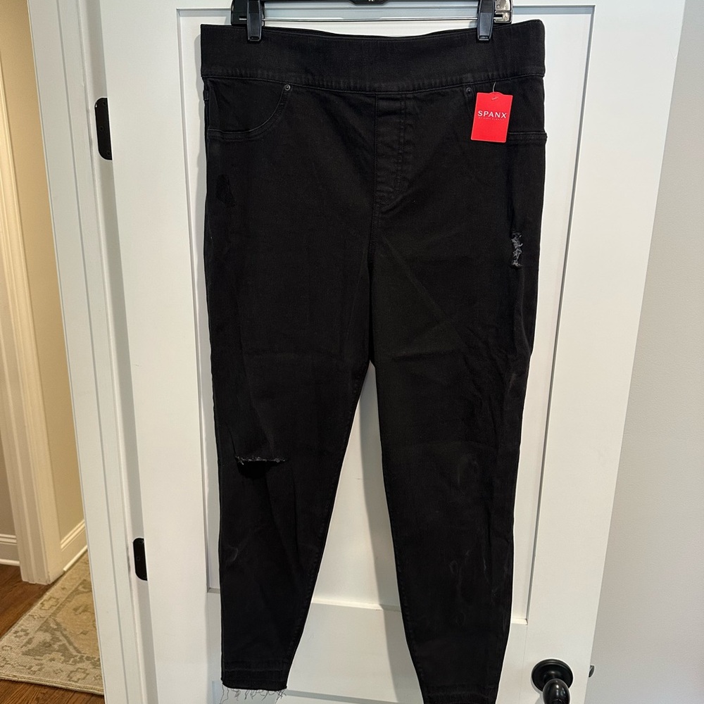 Spanx Black distressed Skinny Jeans